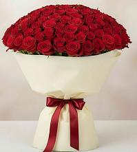 Букет 101 Красная роза Милано в Поселок Чайковского