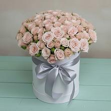 Цветочная композиция из Розы в шляпной коробке #REPLACE_PRED# Поселок Чайковского