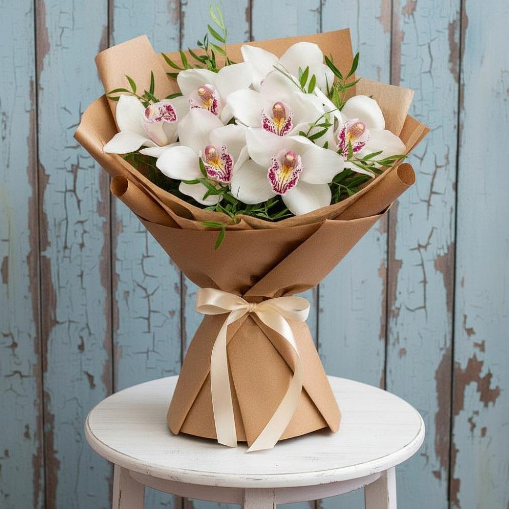 Букет цветов из: Орхидеи и Розы в Поселок Чайковского