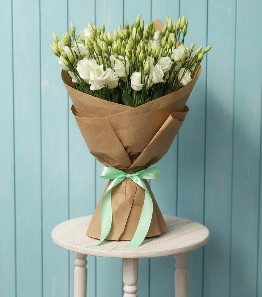 Букет цветов из: Лизиантусы в Поселок Чайковского