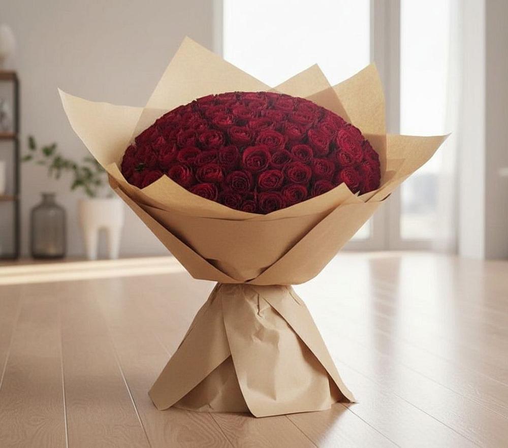 Букет 101 Красная роза в Поселок Чайковского