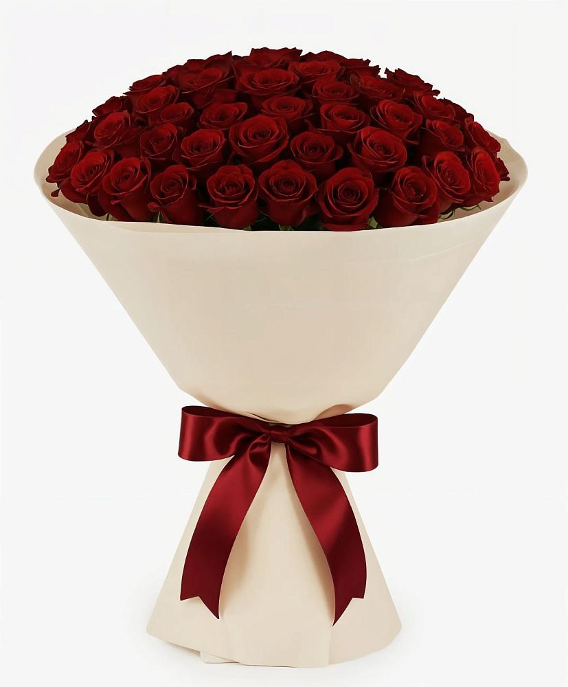 Букет 101 Бордовая роза Блэк Бакарра в Поселок Чайковского