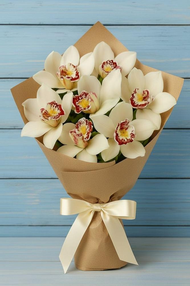 Букет цветов из: Орхидеи и Розы в Поселок Чайковского